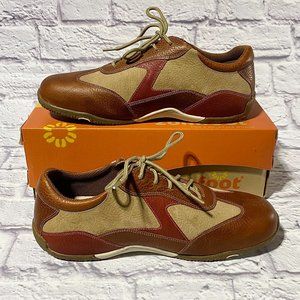New ZUMFOOT Unisex Sport ATHLETIC Shoes Brown Rust RED Suede LEATHER W10 M8 $189